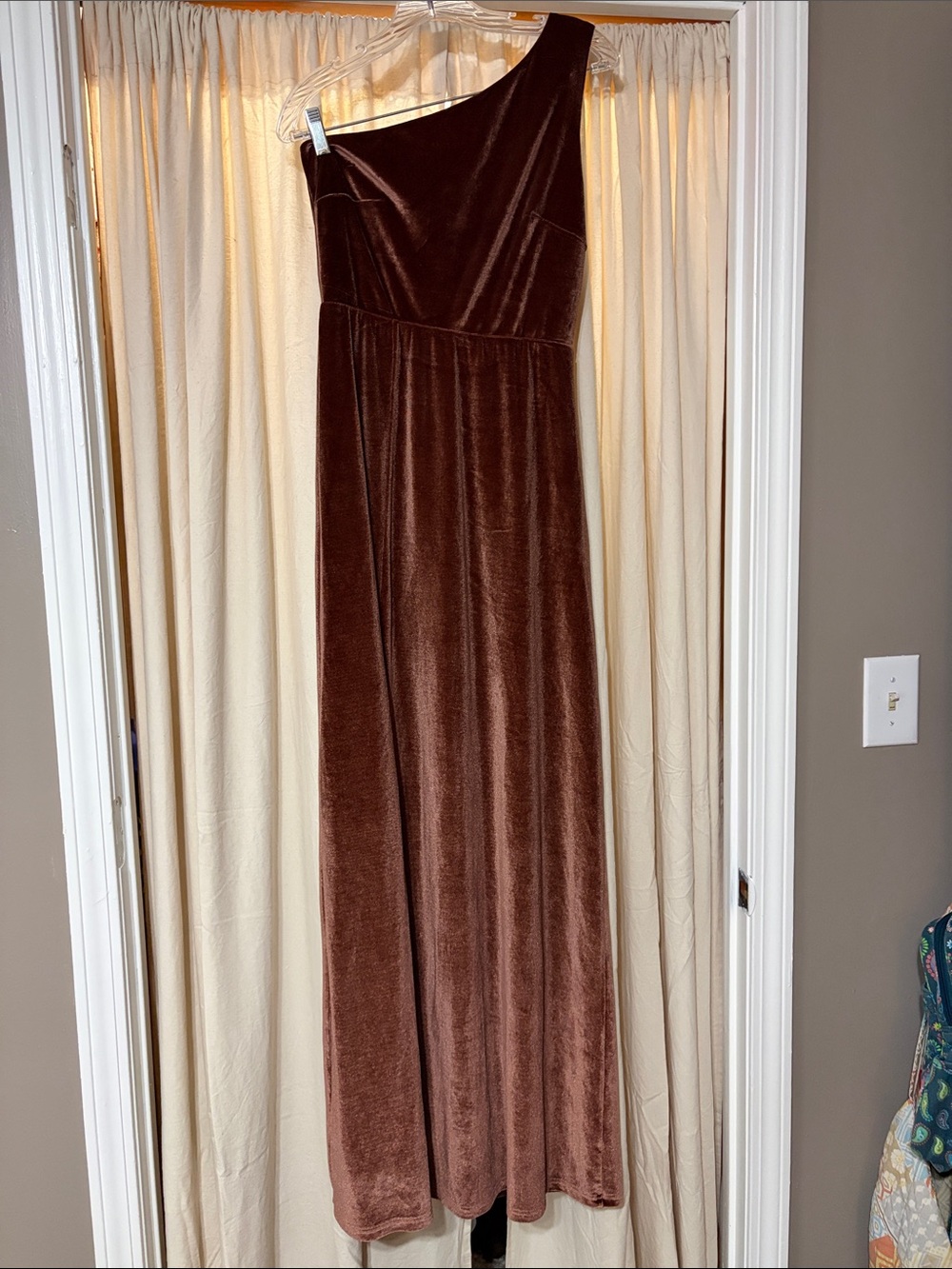 Baltic Born One Shoulder Velvet Dress